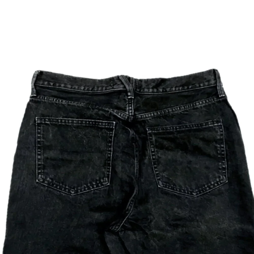 free people | black we the free stove pipe high rise slim tapered ankle jeans